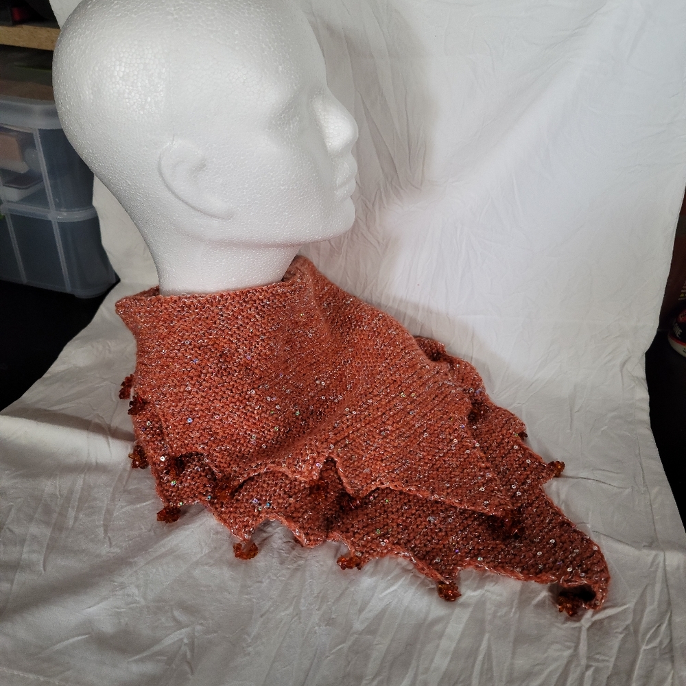 Cowl hand knitted and one of a kind